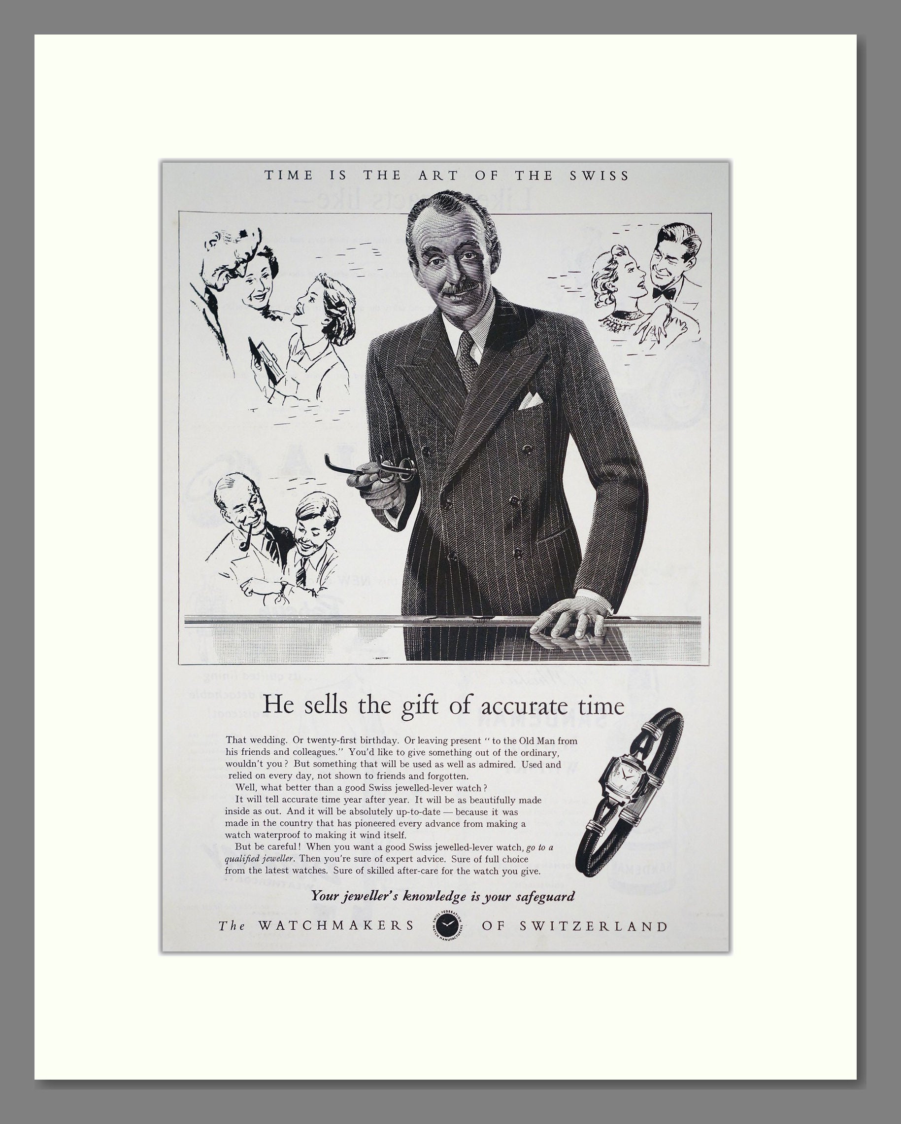 Watchmakers Of Switzerland - Accurate Time. Vintage Advert 1953 (ref AD303584)