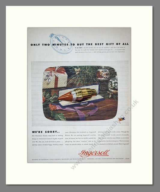 Ingersoll - Christmas Gifts. Vintage Advert 1945 (ref AD303602)
