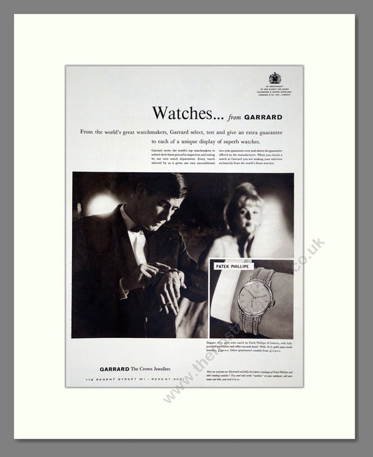 Patek Phillipe - At Garrards. Vintage Advert 1962 (ref AD303605)