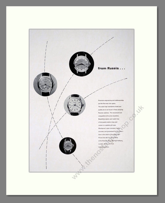 Poljot - From Russia…. Vintage Advert 1961 (ref AD303606)