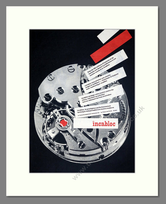 Incabloc - Shock Protection. Vintage Advert 1957 (ref AD303607)