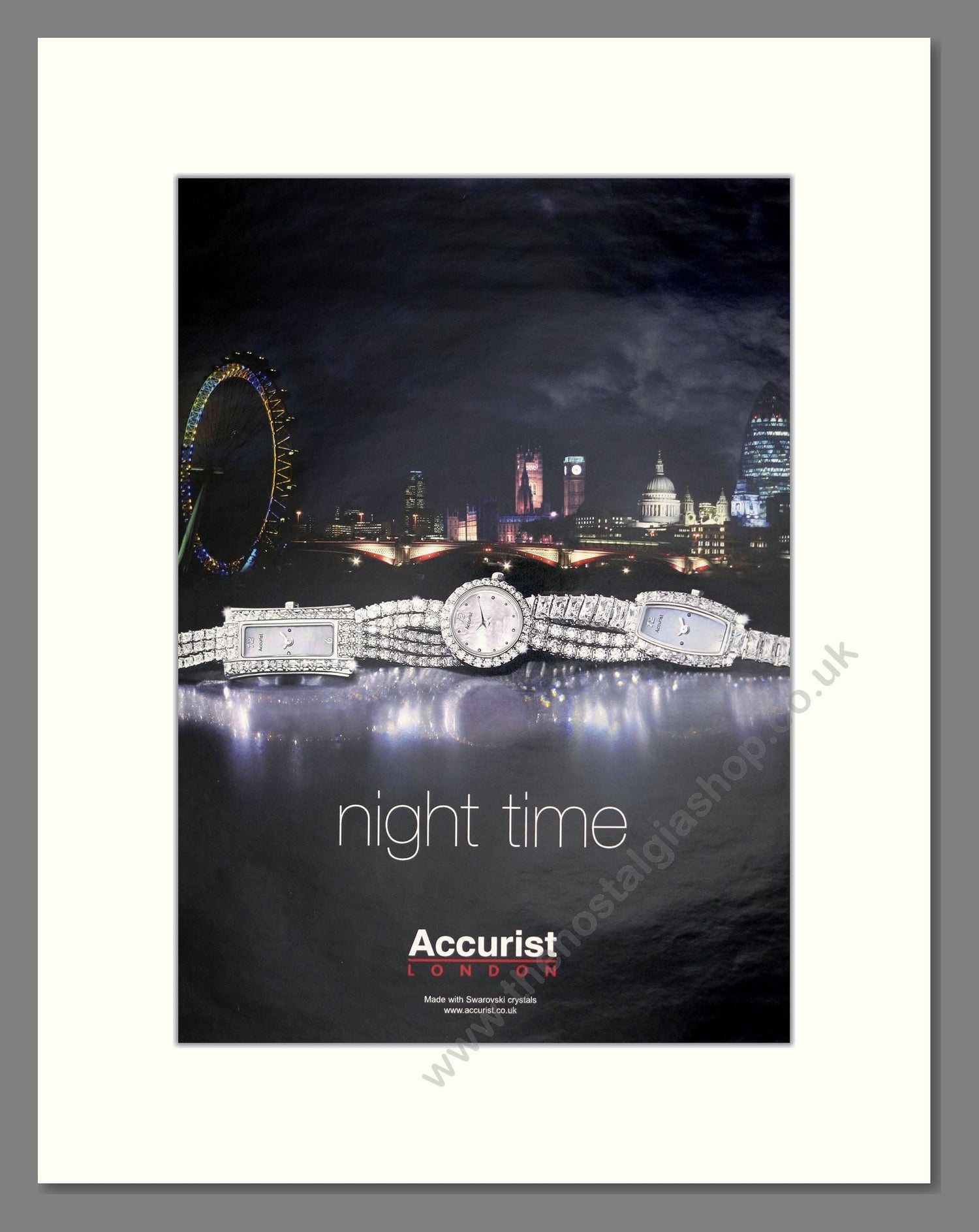 Accurist - Night Time. Vintage Advert 2008 (ref AD303609)