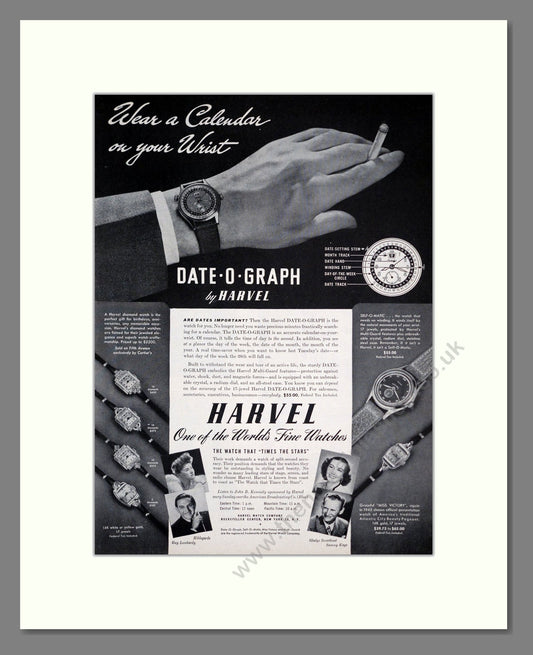 Harvel - Date-o-Graph. Vintage Advert 1945 (ref AD303610)