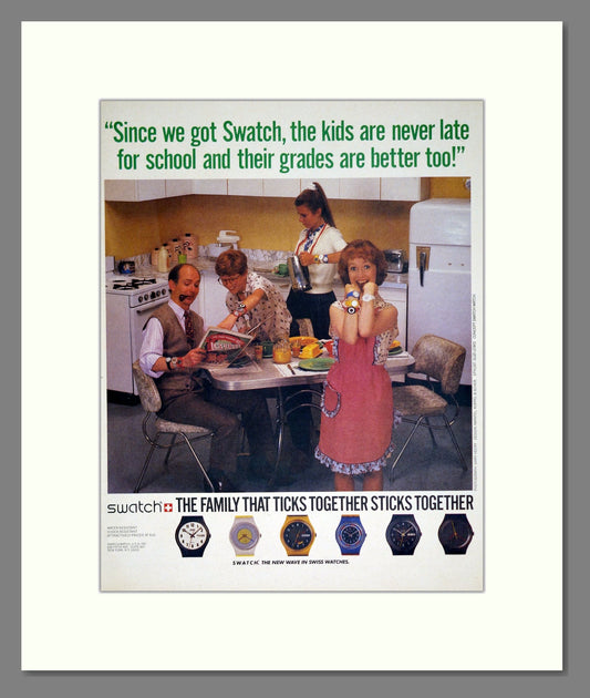 Swatch - Family That Ticks Together. Vintage Advert 1985 (ref AD303616)