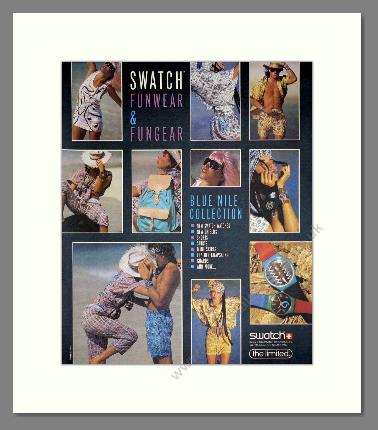 Swatch - Blue Nile Collection. Vintage Advert 1986 (ref AD303618)