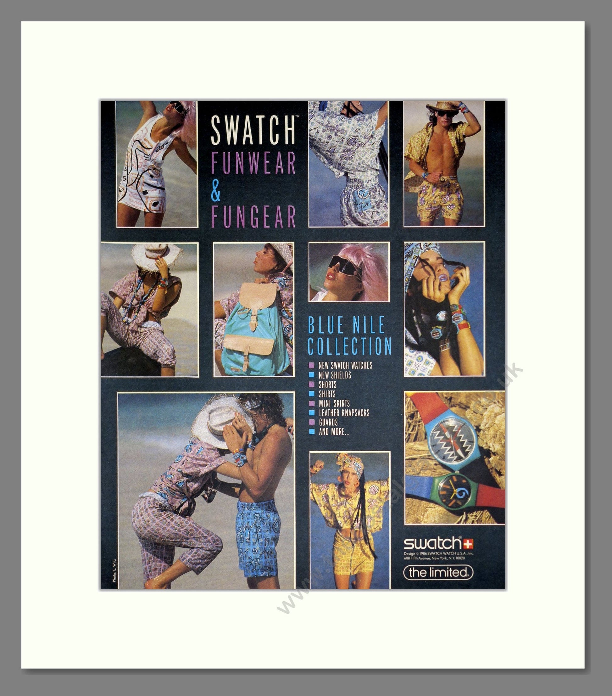 Swatch - Blue Nile Collection. Vintage Advert 1986 (ref AD303618)