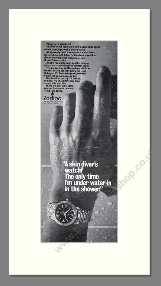 Zodiac - Sea Wolf. Vintage Advert 1968 (ref AD201559)