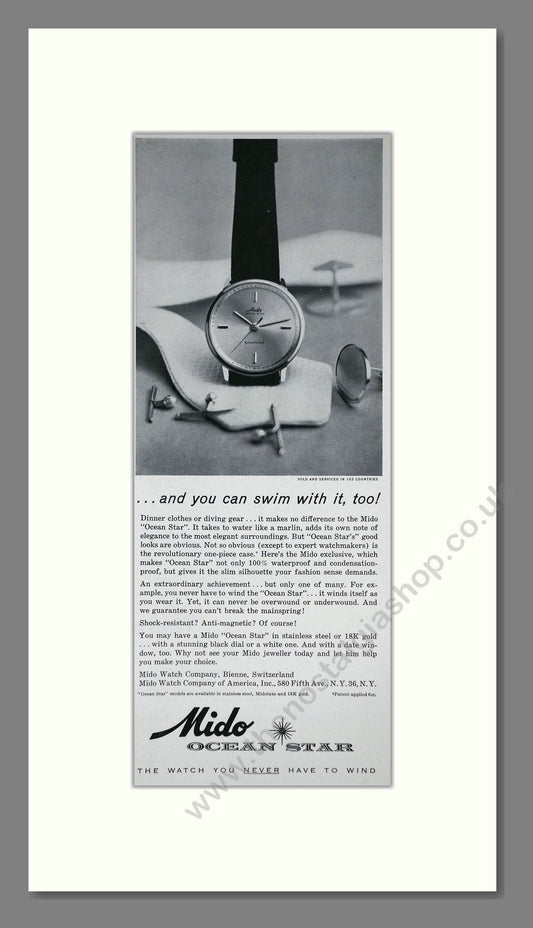 Mido - Ocean Star. Vintage Advert 1960 (ref AD201572)