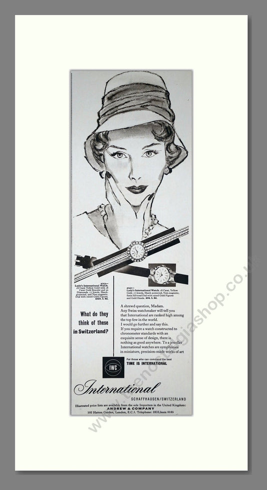 International - Ladies Watches. Vintage Advert 1966 (ref AD201581)