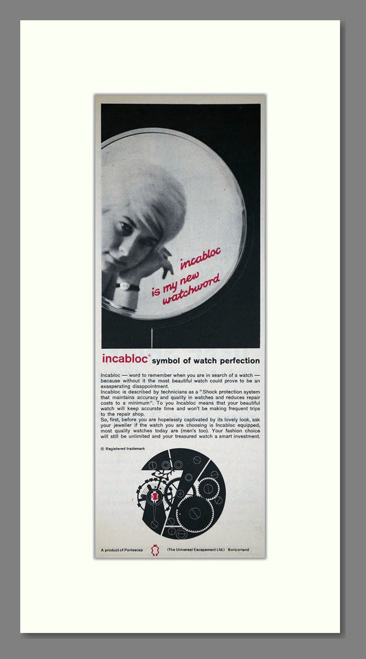 Incabloc - Shock Protection. Vintage Advert 1963 (ref AD201585)
