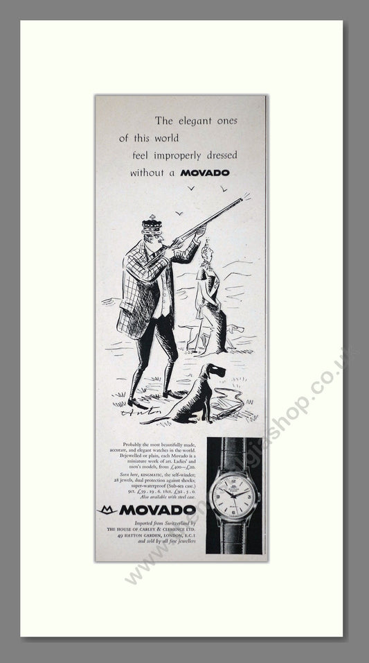 Movado Kingmatic Watches. Original Advert 1960 (ref AD400231)
