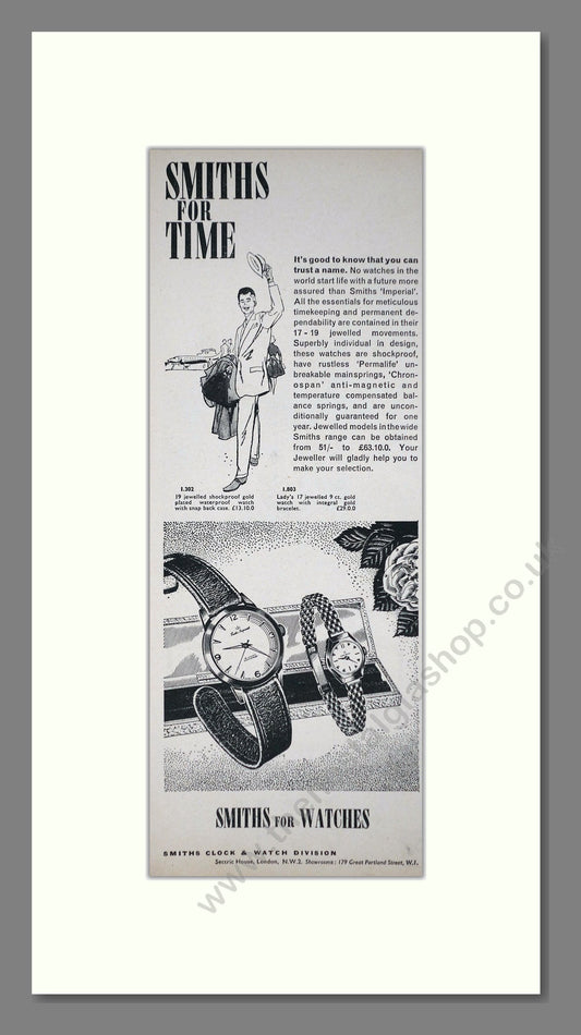 Smiths Watches. Original Advert 1960 (ref AD400236)