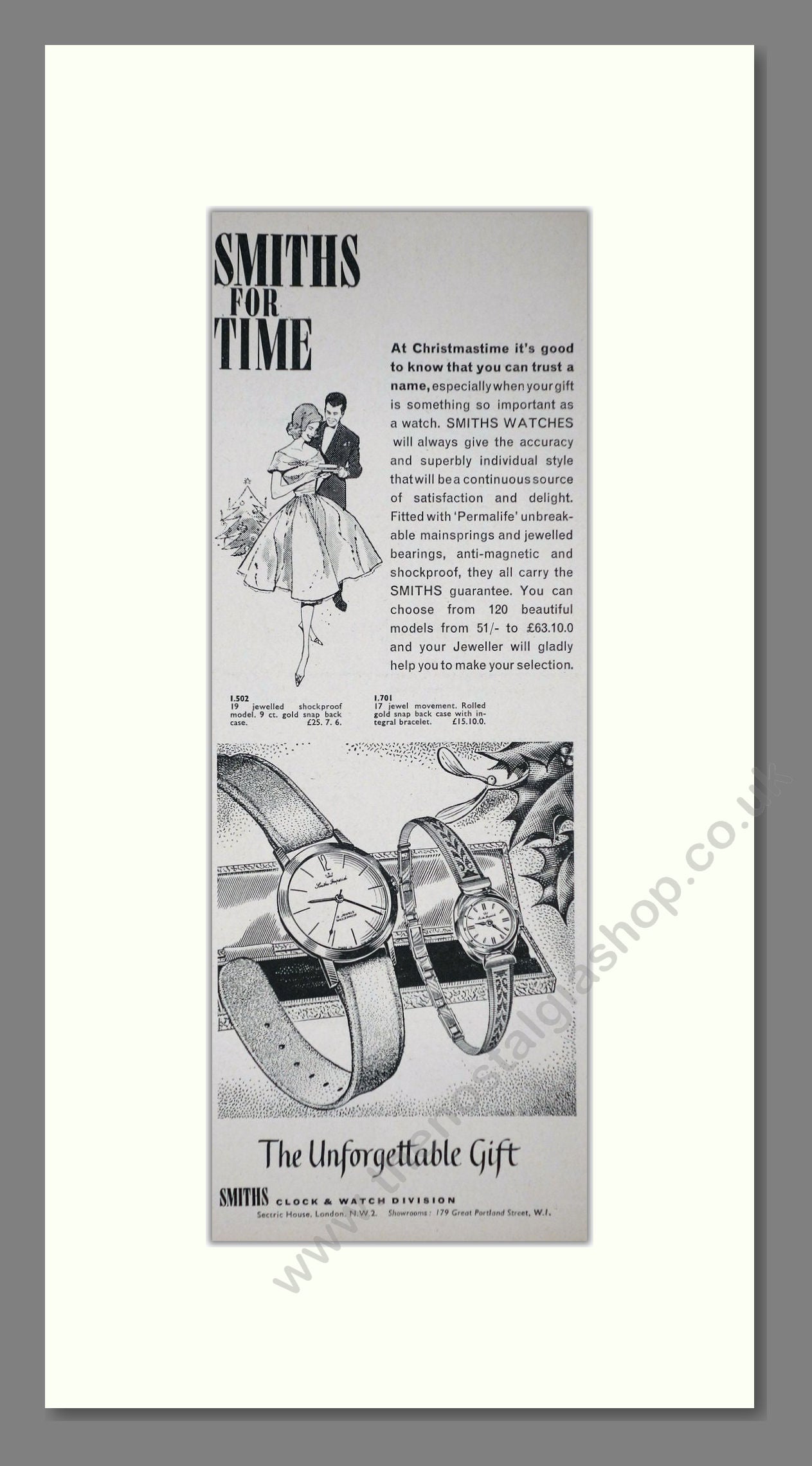 Smiths Watches. Original Advert 1960 (ref AD400237)