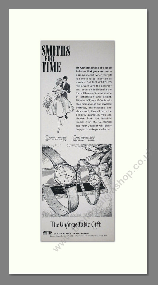 Smiths Watches. Original Advert 1960 (ref AD400237)