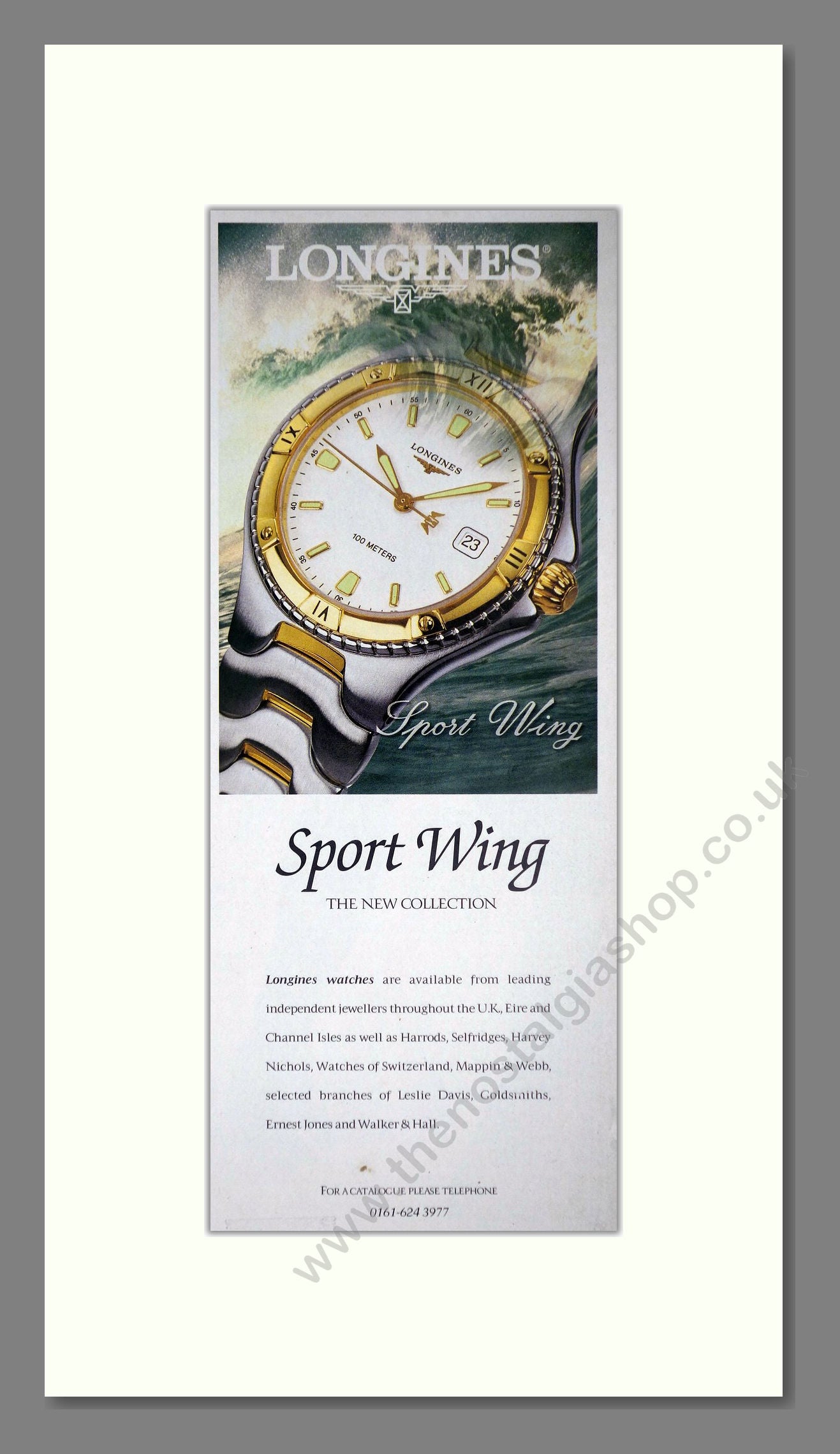 Longines Sport Wing Watches. Original Advert 1997 (ref AD400248)