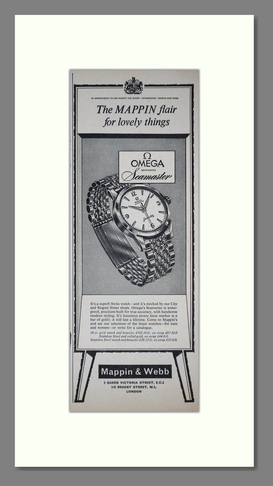 Omega Seamaster Watch. Original Advert 1961 (ref AD400261)
