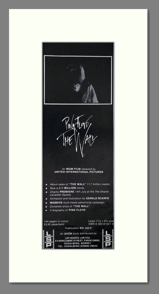 The Wall. Pink Floyd. Original Advert 1982 (ref AD400189)
