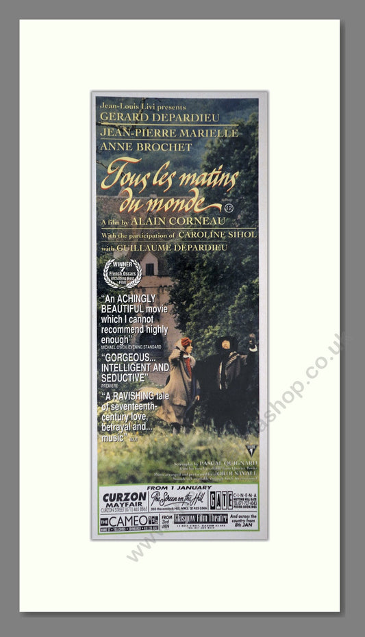 Tous Les Matins Du Monde. Original Advert 1992 (ref AD400194)