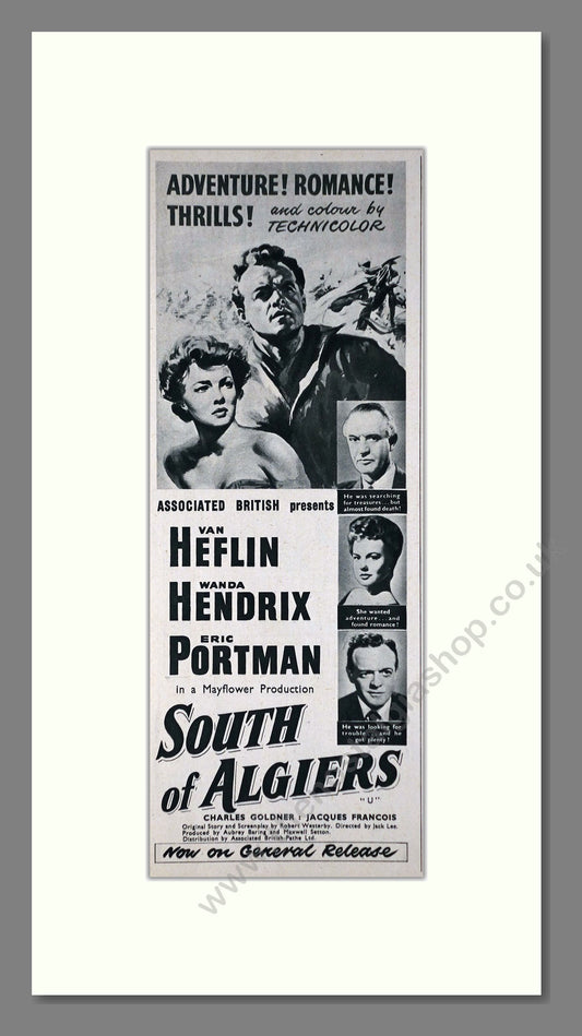 South Of Algiers. Original Advert 1953 (ref AD400200)