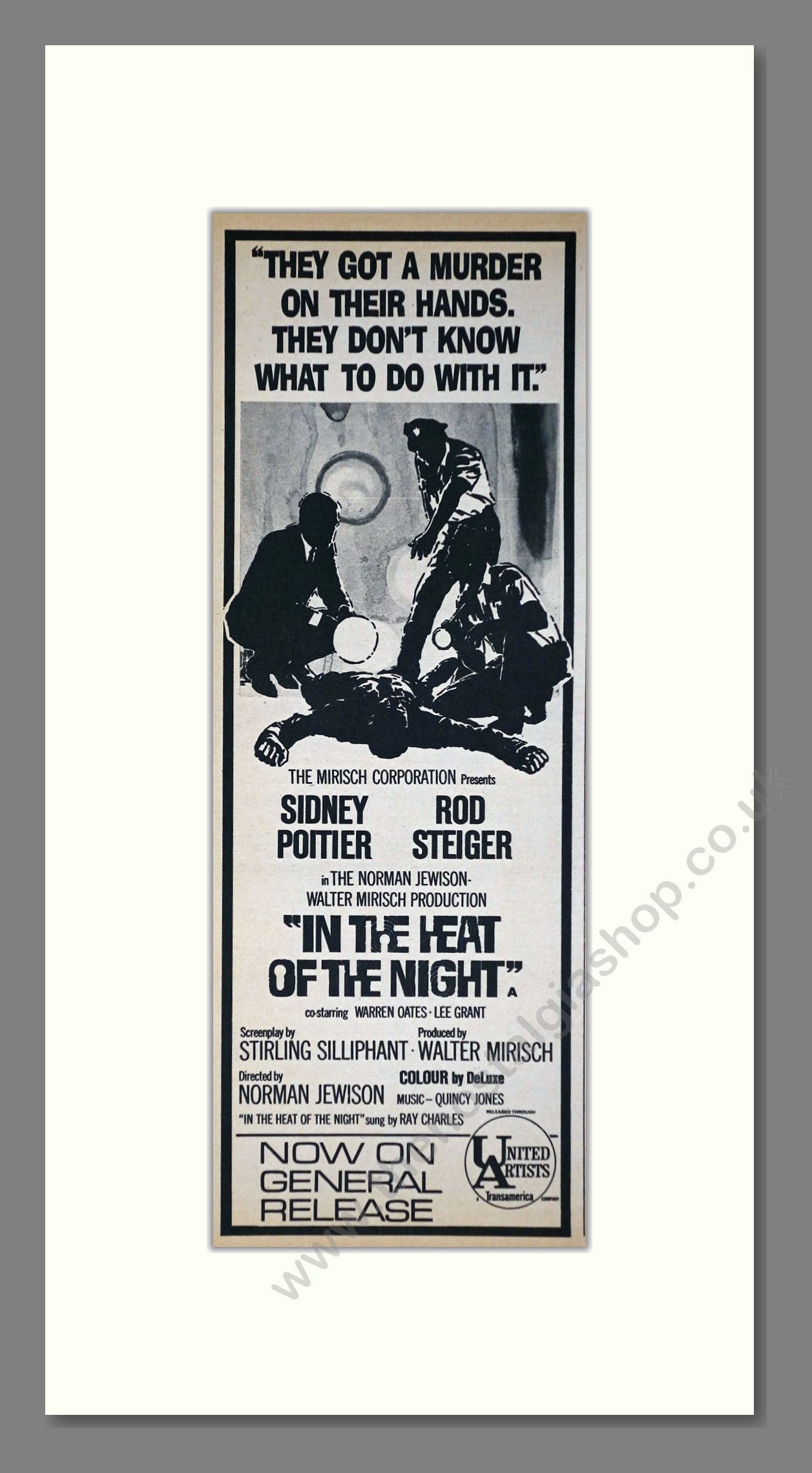 In The Heat Of The NIght. Original Advert 1967 (ref AD400219)