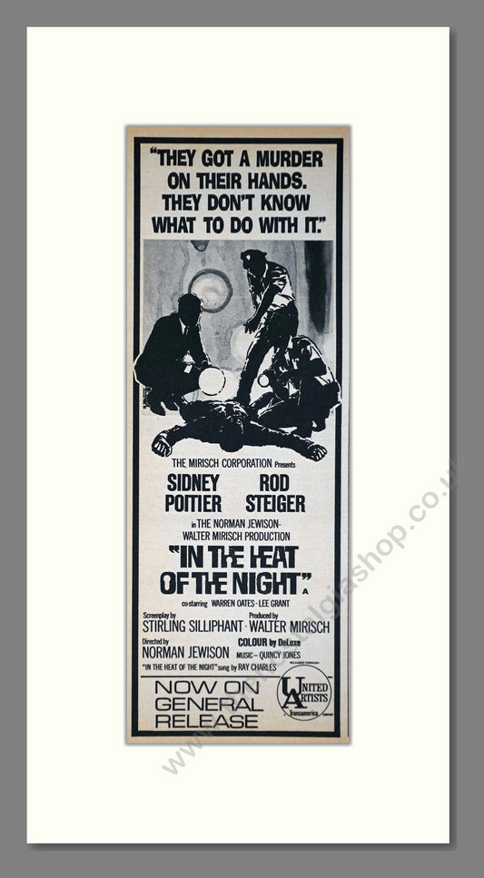 In The Heat Of The NIght. Original Advert 1967 (ref AD400219)