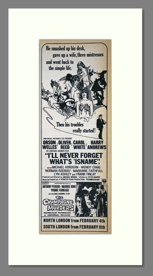 I'll Never Forget What's 'Isname. Original Advert 1968 (ref AD400221)