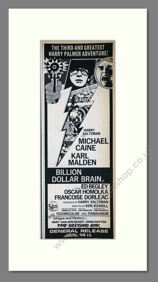 Billion Dollar Brain. Original Advert 1968 (ref AD400222)