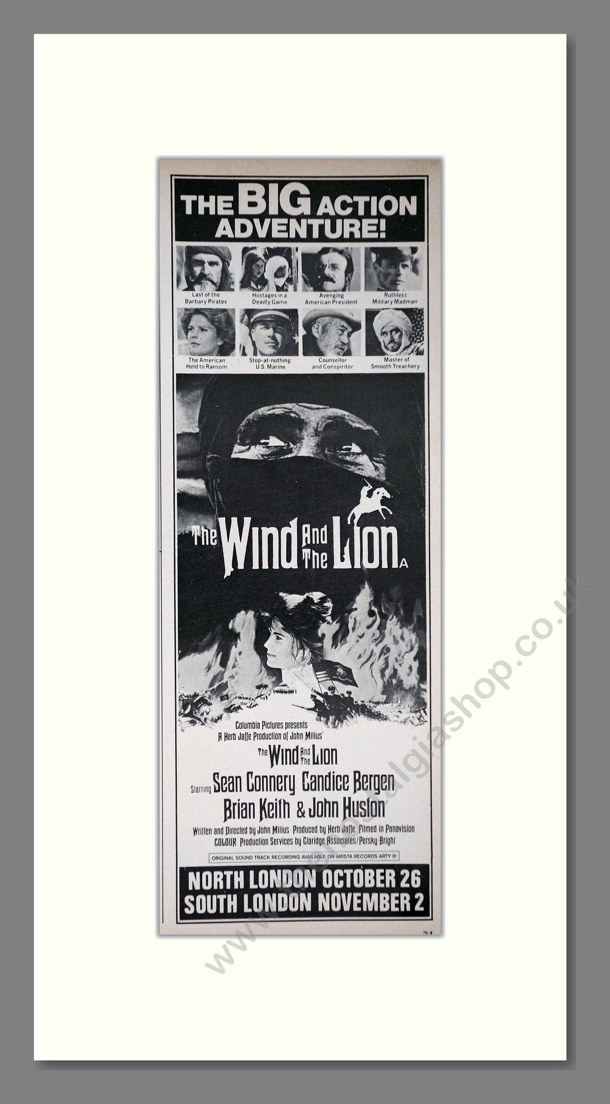 The Wind And The Lion. Original Advert 1975 (ref AD400269)