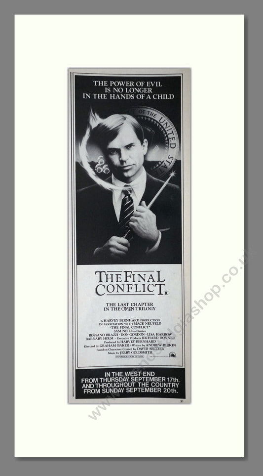 The Final Conflict. Original Advert 1981 (ref AD400274)