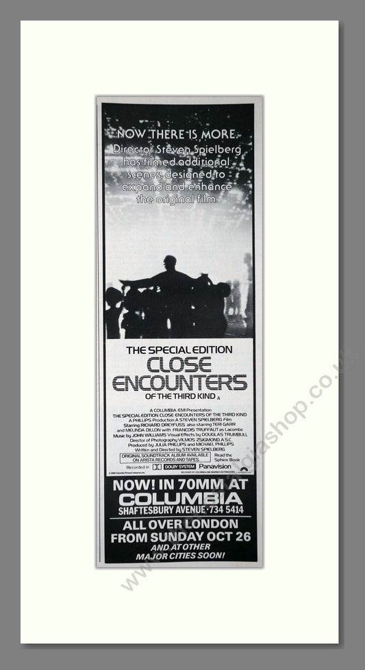 Close Encounters of the Third Kind. Original Advert 1980 (ref AD400277)