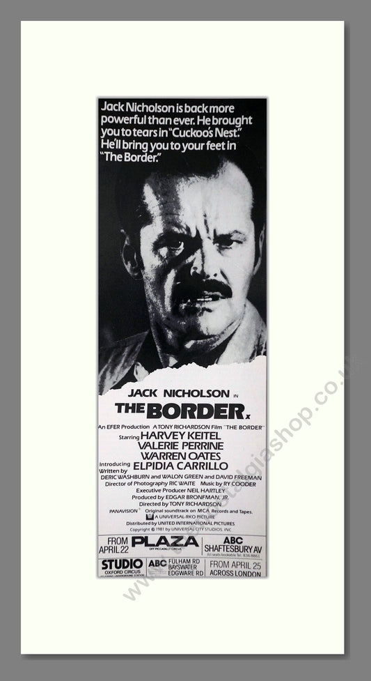 The Border. Original Advert 1982 (ref AD400280)