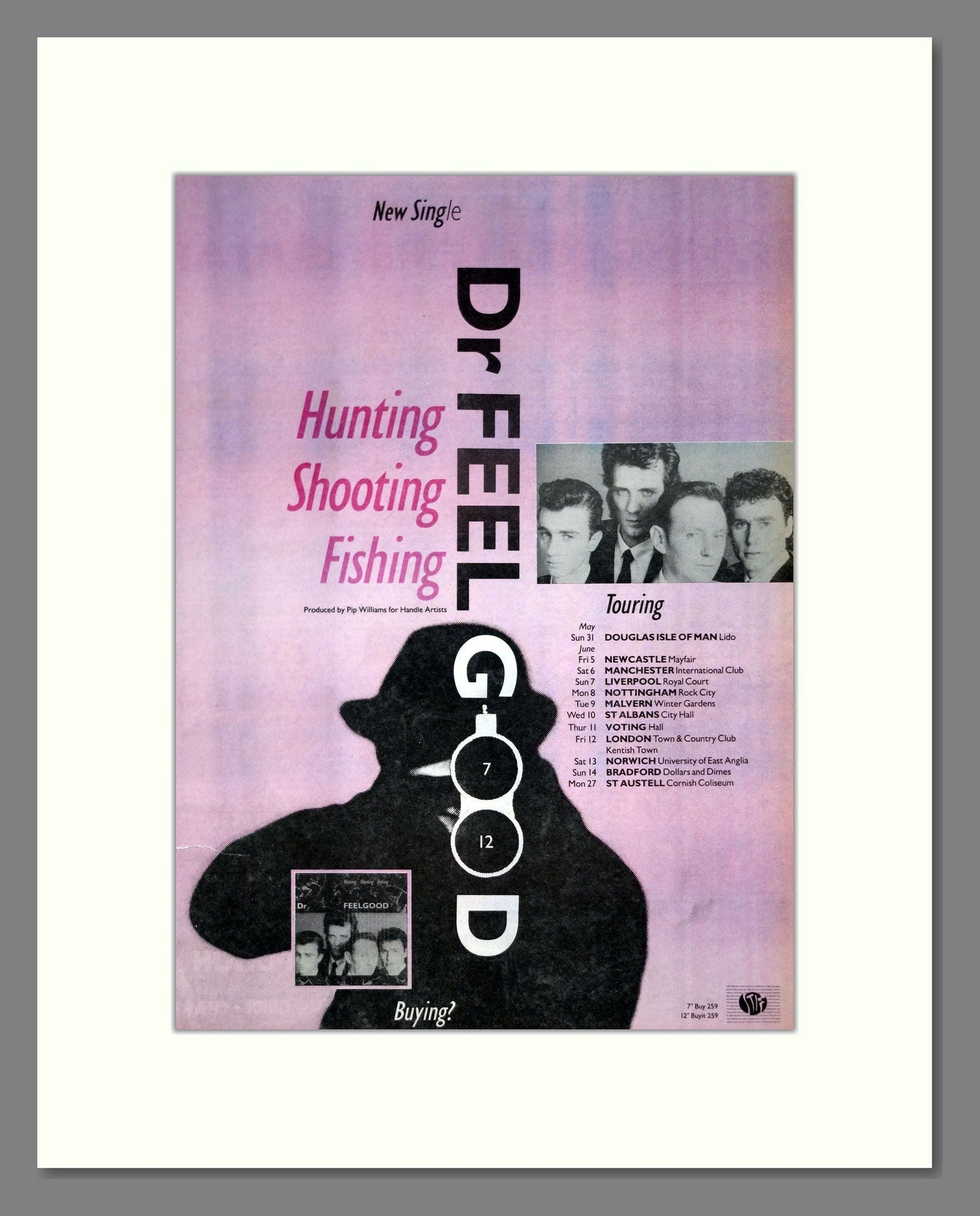 Dr Feelgood - Hunting Shooting Fishing. Vintage Advert 1987 (ref AD20803)