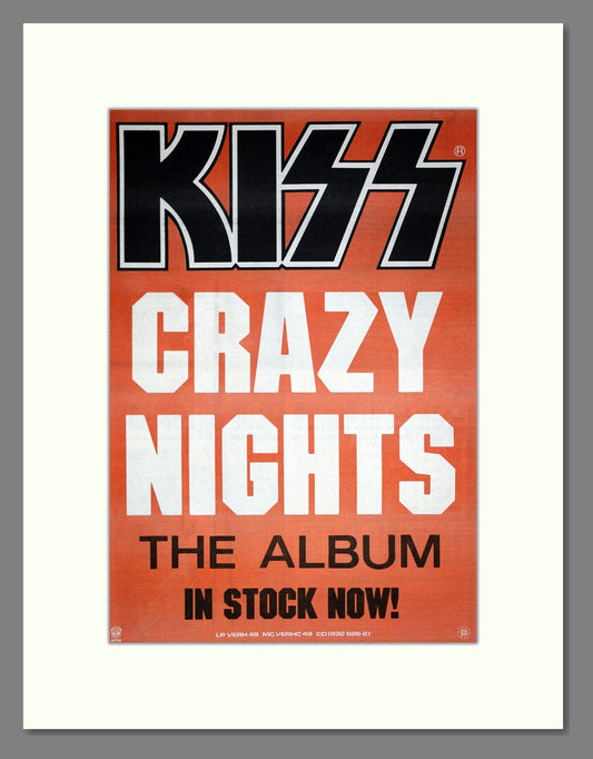 Kiss - Crazy Nights. Vintage Advert 1987 (ref AD20806)