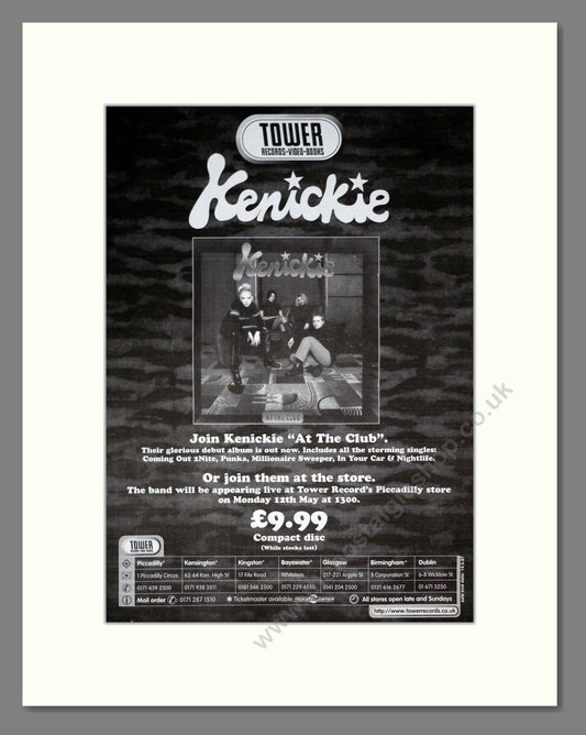 Kenickie - At The Club. Vintage Advert 1987 (ref AD20814)