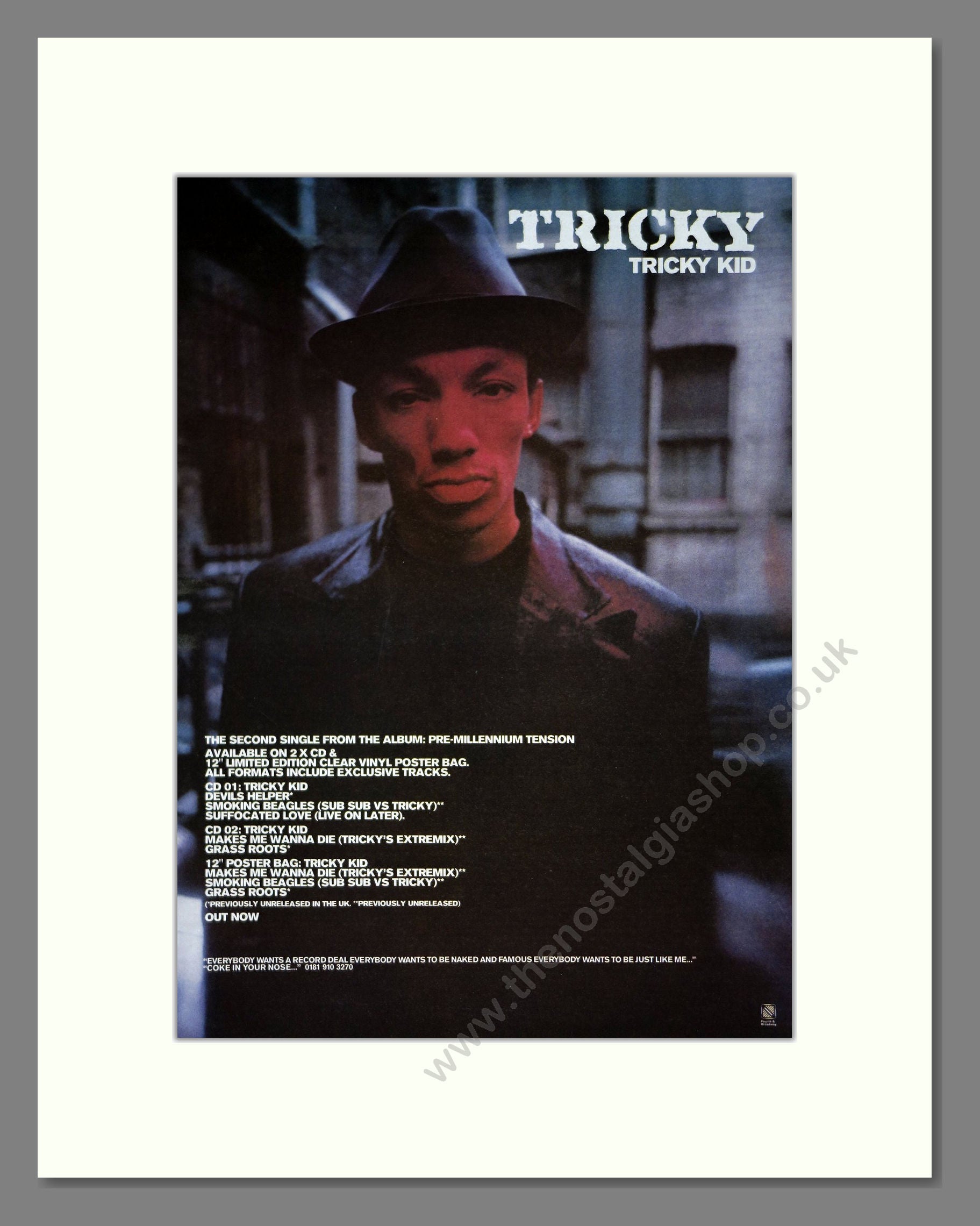 Tricky - Tricky Kid. Vintage Advert 1997 (ref AD20815)