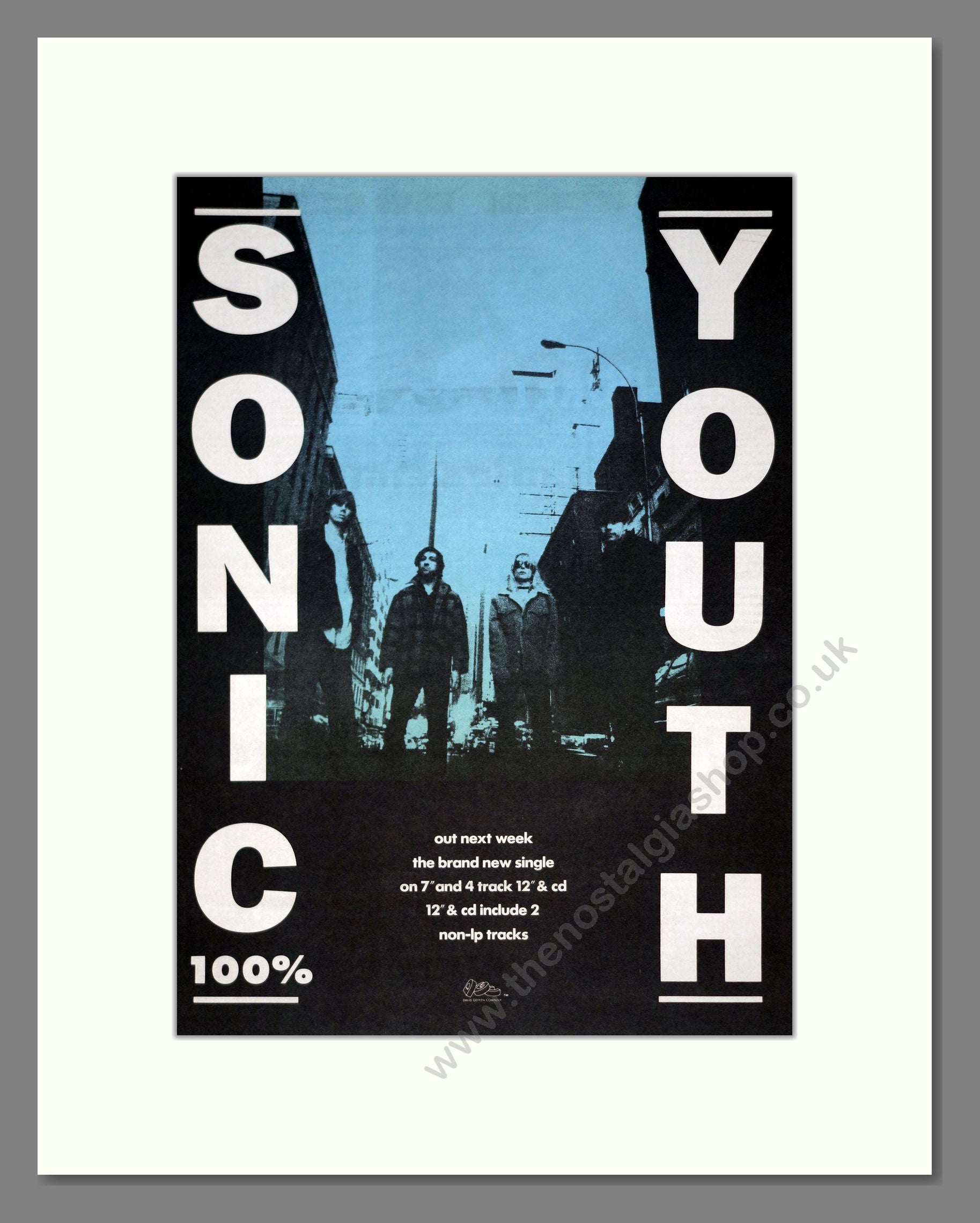 Sonic Youth - 100%. Vintage Advert 1992 (ref AD20822)