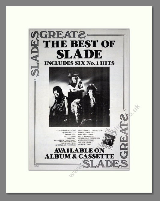Slade - Best Of. Vintage Advert 1984 (ref AD20825)
