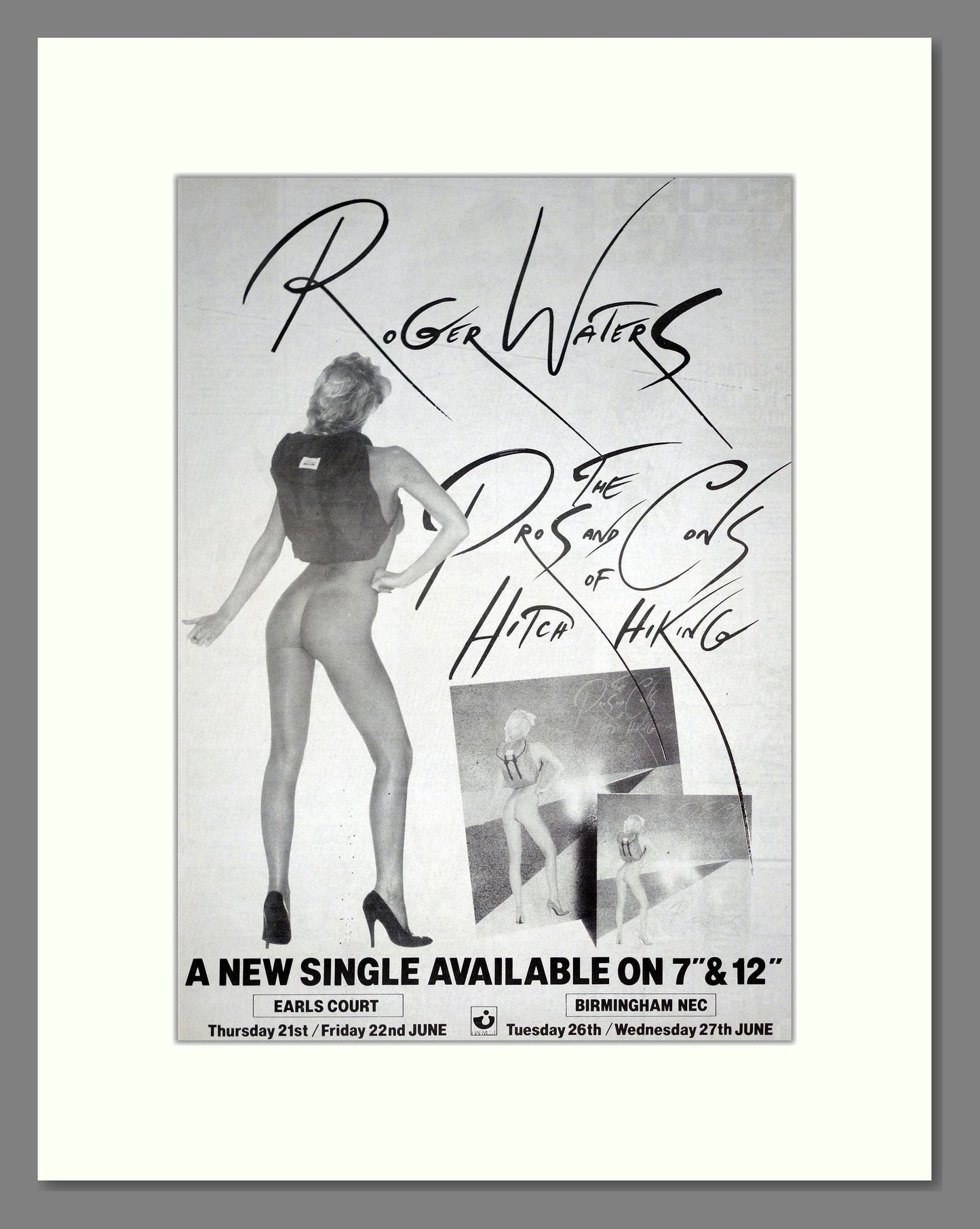 Roger Waters - The Pros And Cons Of Hitch Hiking. Vintage Advert 1984 (ref AD20837)