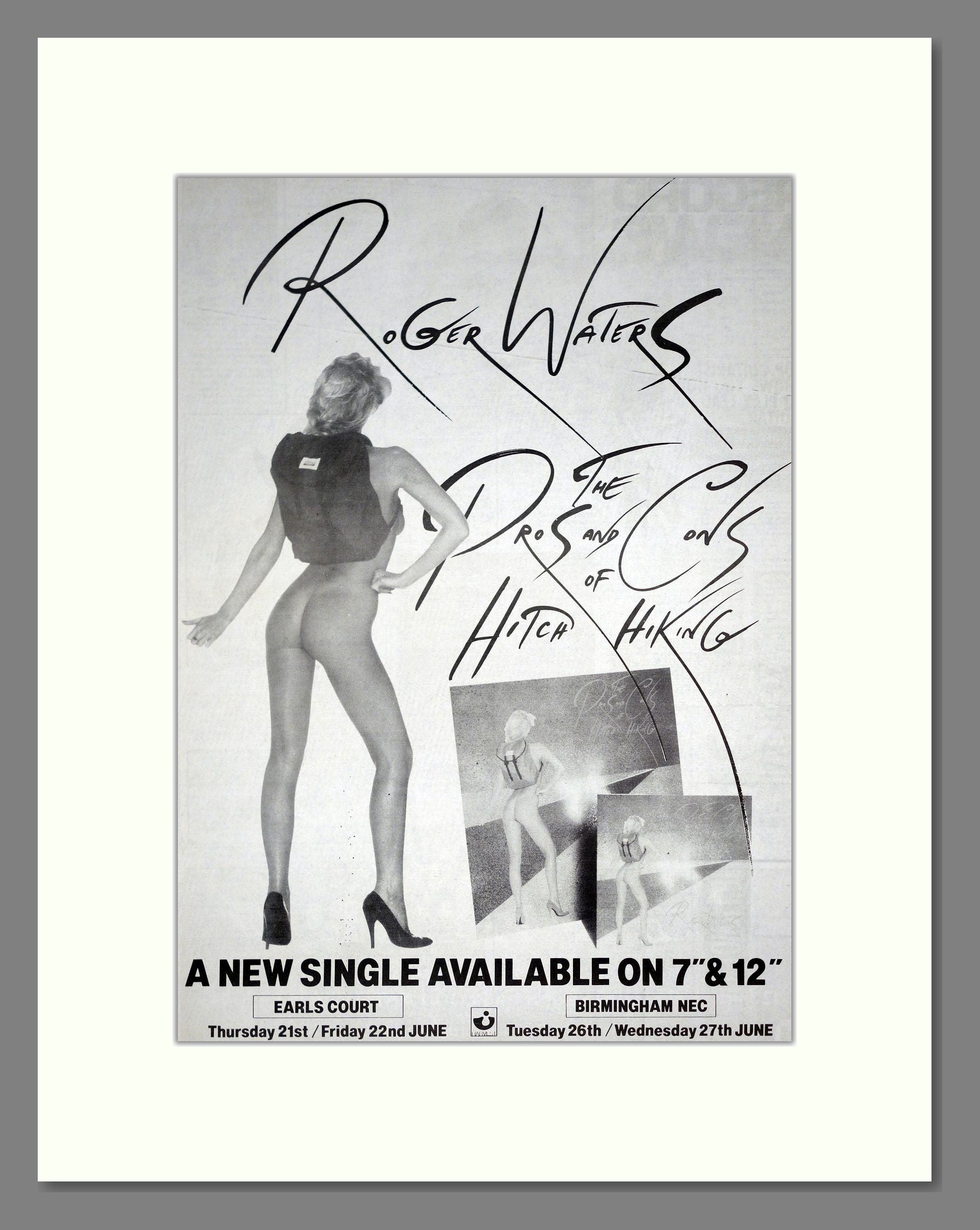 Roger Waters - The Pros And Cons Of Hitch Hiking. Vintage Advert 1984 (ref AD20837)