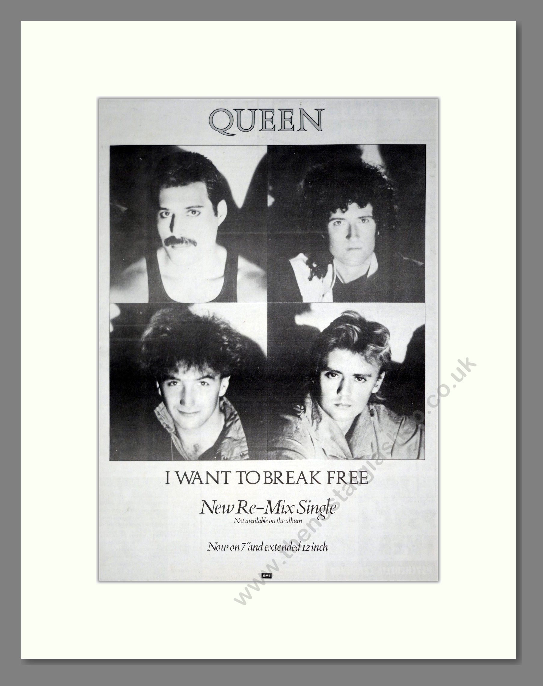 Queen - I Want To Break Free. Vintage Advert 1984 (ref AD20839)