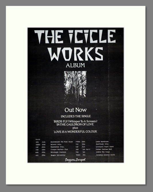 The Icicle Works - UK Tour. Vintage Advert 1984 (ref AD20841)