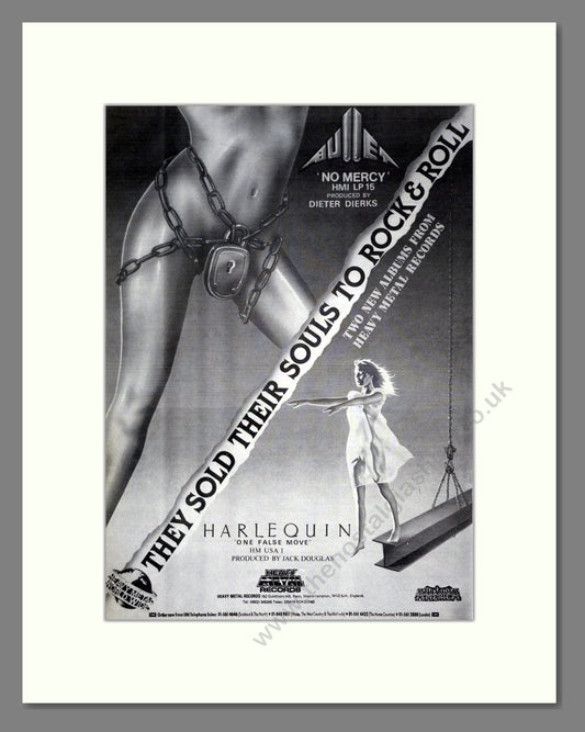 Harlequin / Bullet - 2 Albums. Vintage Advert 1984 (ref AD20842)