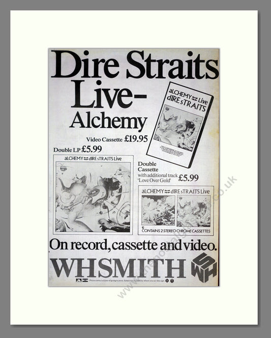 Dire Straits - Alchemy Live. Vintage Advert 1984 (ref AD20843)
