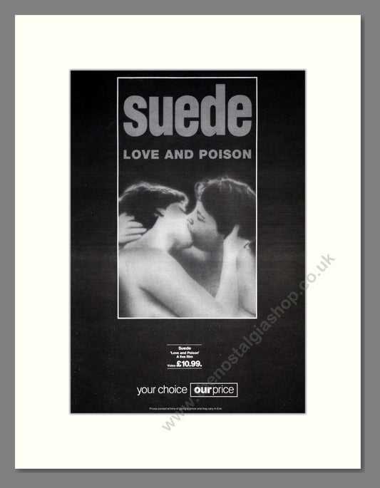 Suede - Love And Poison. Vintage Advert 1993 (ref AD20851)
