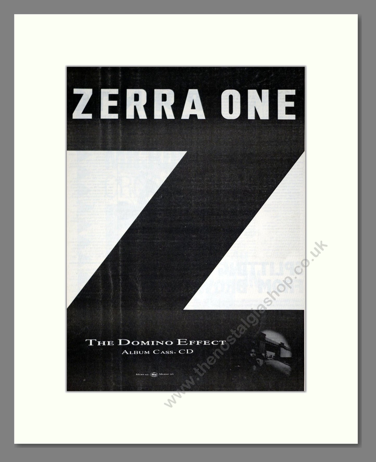 Zerra One - The Domino Effect. Vintage Advert 1987 (ref AD20856)