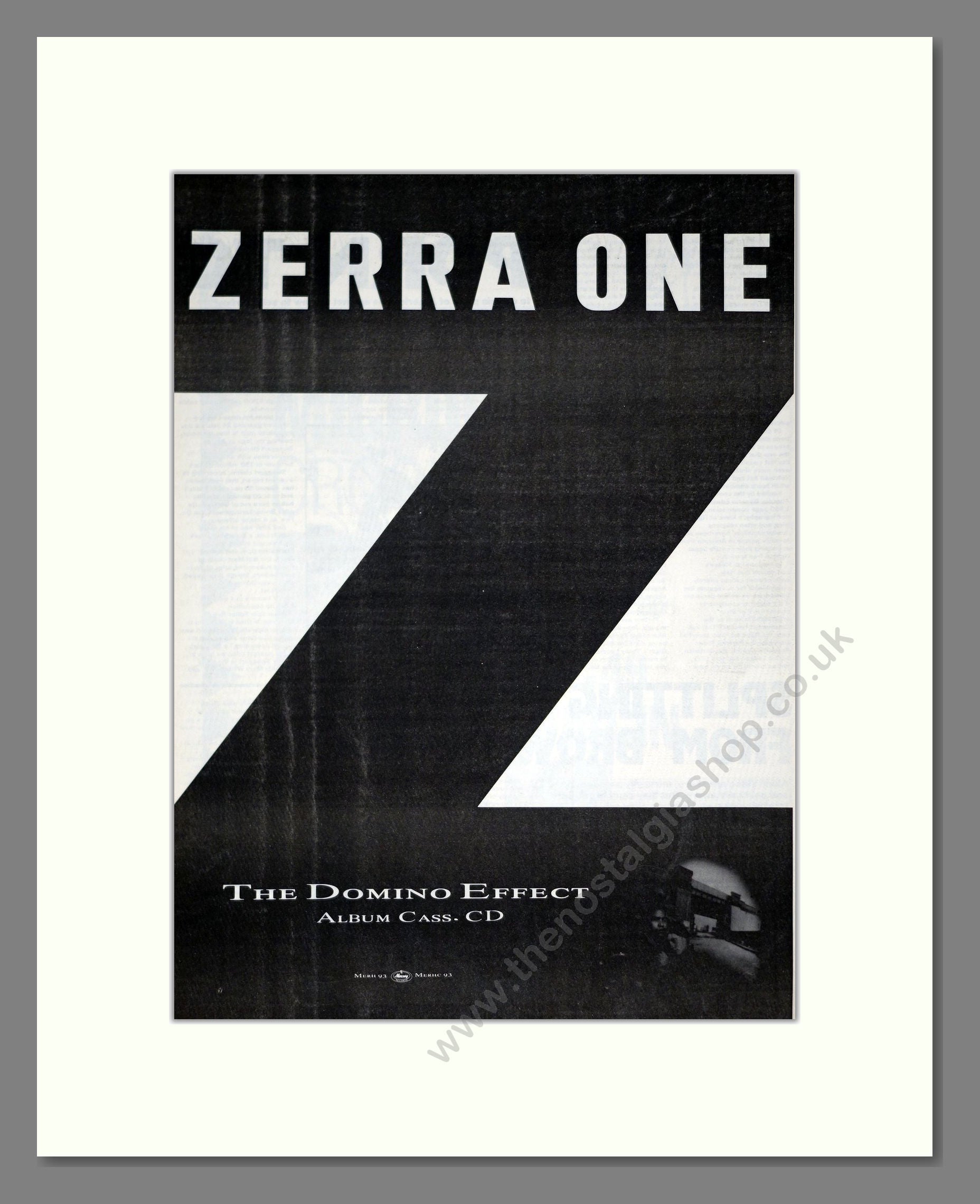Zerra One - The Domino Effect. Vintage Advert 1987 (ref AD20856)