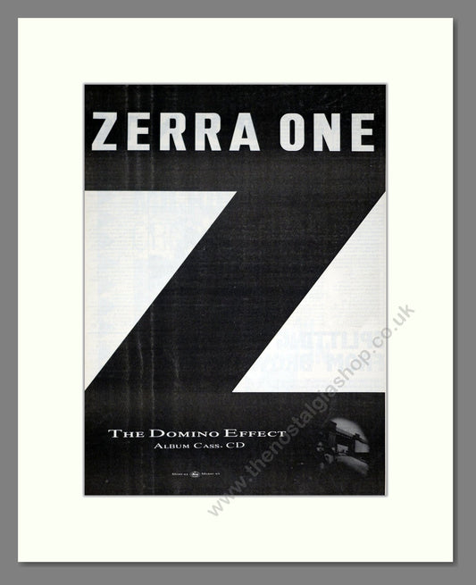Zerra One - The Domino Effect. Vintage Advert 1987 (ref AD20856)