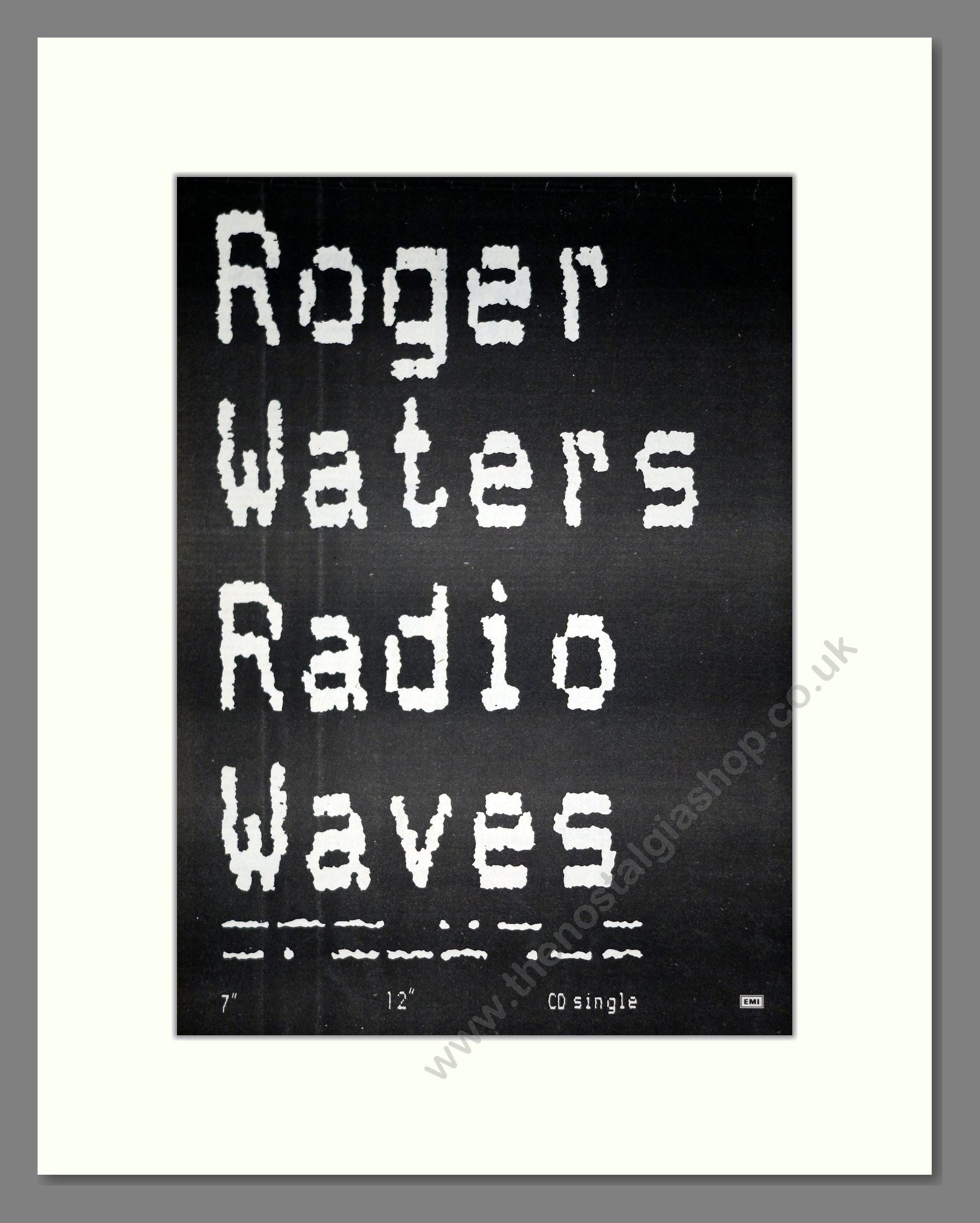 Roger Waters - Radio Waves. Vintage Advert 1987 (ref AD20859)