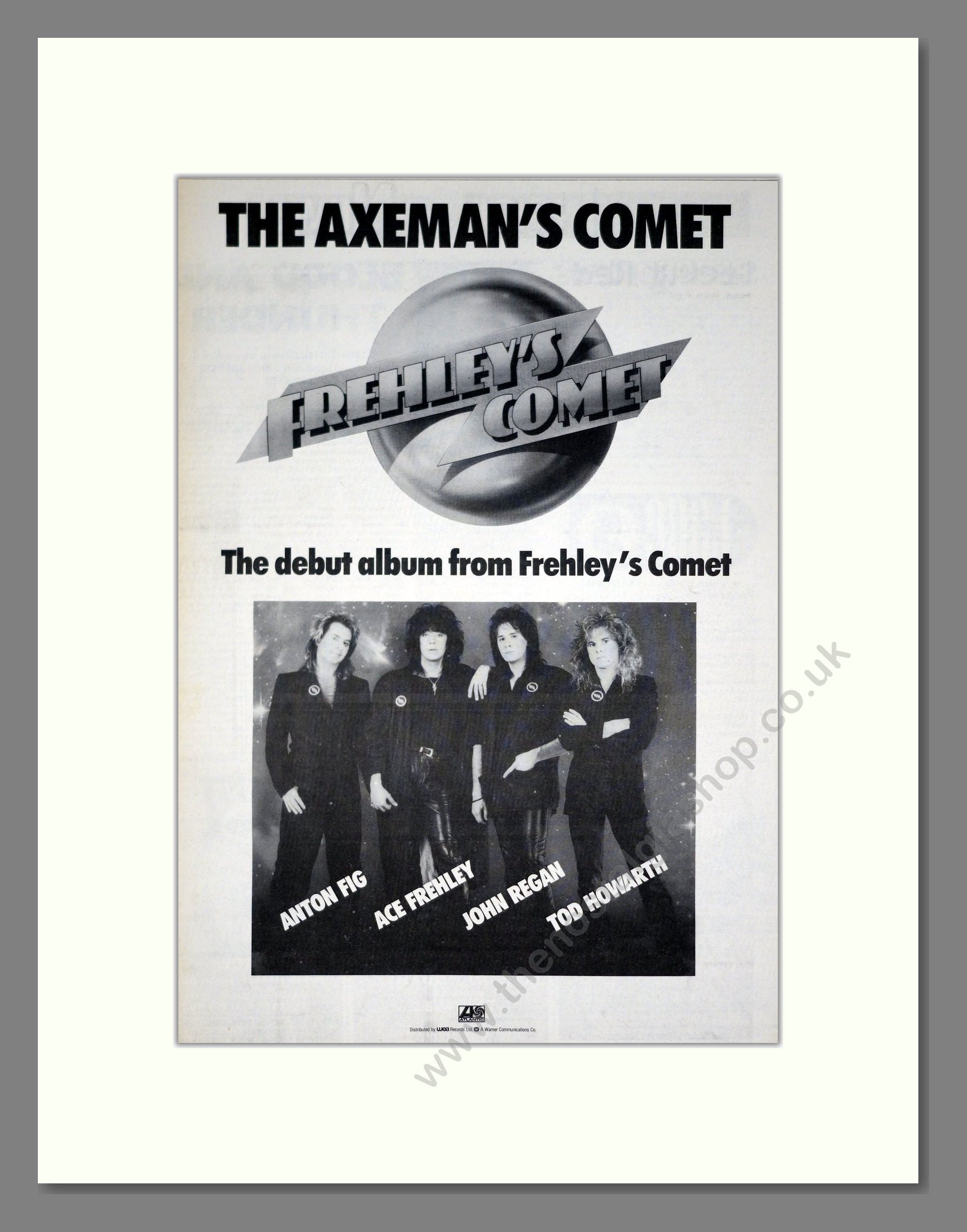 Frehley's Comet (Kiss) - Debut Album. Vintage Advert 1987 (ref AD20865)