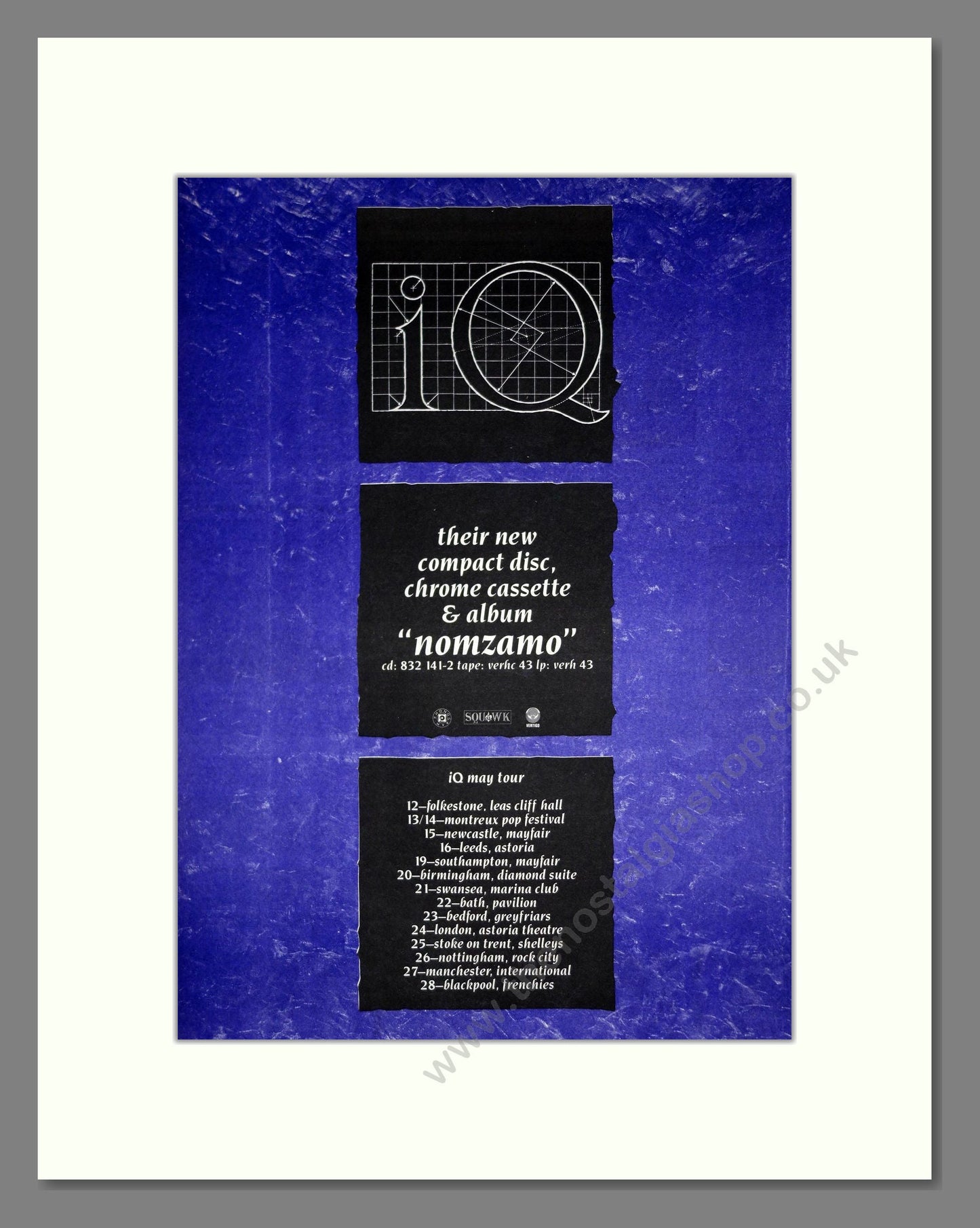 iQ - Nomzamo. Vintage Advert 1987 (ref AD20869)
